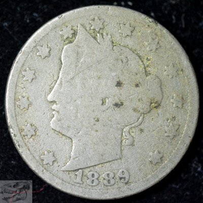 1889 Liberty Nickel die clash variety showing faint ghost impression of opposing die design on coin surface